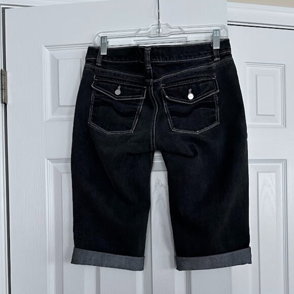 White House Black Market Pedal Pusher Capri Noir Jeans - Picture 5 of 11